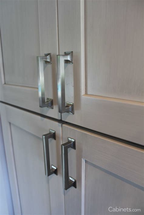 hardware installed on shaker cabinets